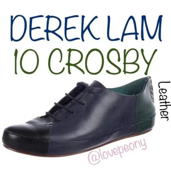 DEREK LAM 10CROSBY Patchwork Leather Sneaker - Picture 1 of 12
